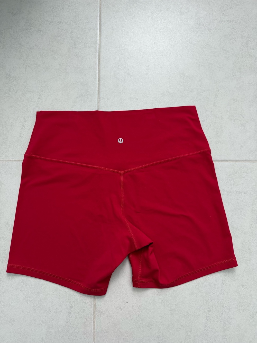 lululemon athletica Red High-Rise Bike Shorts